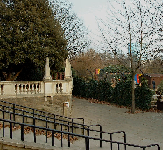 The old stairs to the fun fair